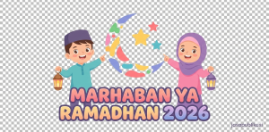 gambar marhaban ya ramadhan 2026 PNG kartun anak