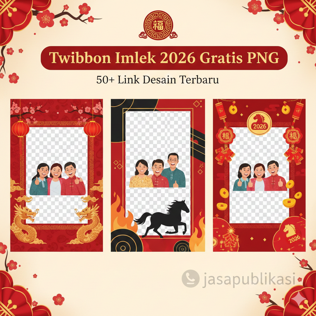 Twibbon Imlek 2026 Gratis PNG